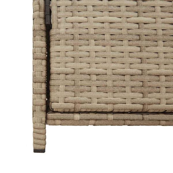 vidaXL Garden Storage Cabinet Beige 83x45x76 cm Poly Rattan