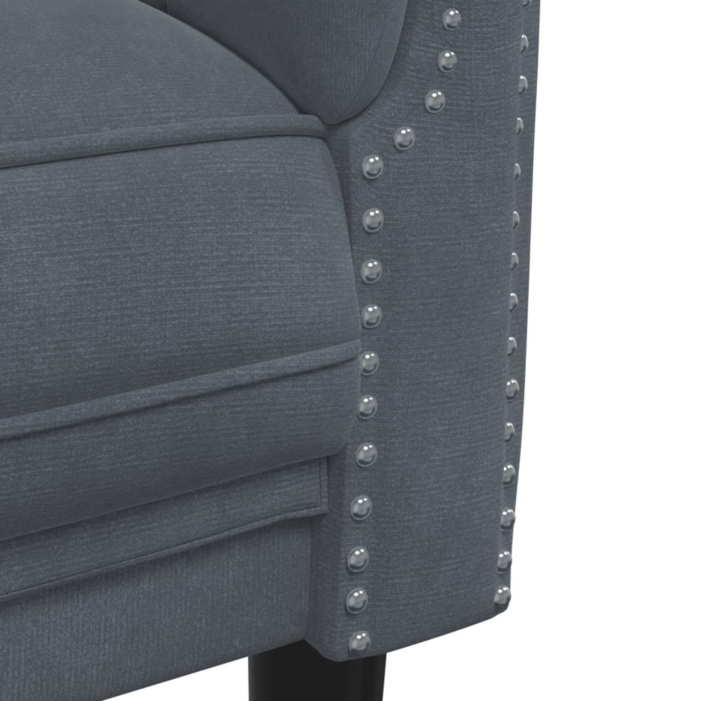 vidaXL 2 Piece Sofa Set Dark Grey Velvet