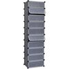 vidaXL Interlocking Shoe Organiser with 10 Compartments Black