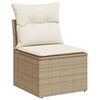 vidaXL 12 Piece Garden Sofa Set with Cushions Beige Poly Rattan