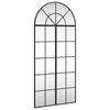 vidaXL Wall Mirror Black 60x130 cm Arch Iron