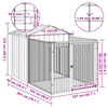 vidaXL Dog House with Run Anthracite 117x201x123 cm Galvanised Steel