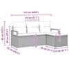 vidaXL Sofa Set 4 pcs Grey Poly Rattan