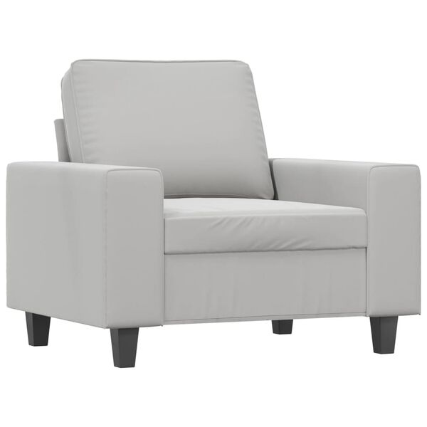 vidaXL Sofa Chair Light Grey 60 cm Microfibre Fabric
