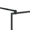 vidaXL Walk-in Shower Wall with Shelf Black 80x195 cm ESG Glass&Aluminium