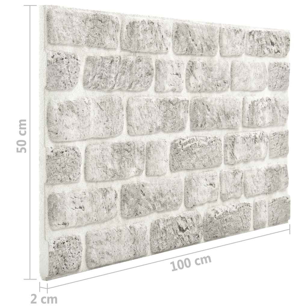 vidaXL 3D Wall Panels with Light Grey Brick Design 10 pcs EPS