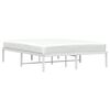 vidaXL Metal Bed Frame without Mattress White 140x200cm