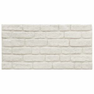 vidaXL 3D Wall Panels with White Brick Design 10 pcs EPS