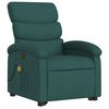 vidaXL Stand up Massage Recliner Chair Dark Green Fabric