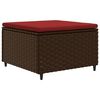 vidaXL 6 Piece Garden Lounge Set with Cushions Brown Poly Rattan