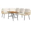 vidaXL Garden Sofa Set 2 pcs Natural Poly Rattan
