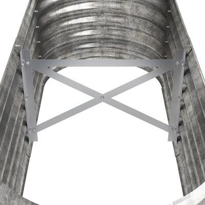 vidaXL Garden Raised Bed Powder-coated Steel 114x40x36 cm Silver