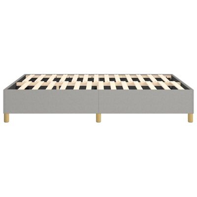 vidaXL Box Spring Bed Frame Light Grey 152x203 cm Queen Fabric