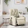 vidaXL Electric Massage Recliner Chair Cream Faux Leather