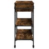 vidaXL Kitchen Trolley Smoked Oak 105x42x95 cm Engineered Wood