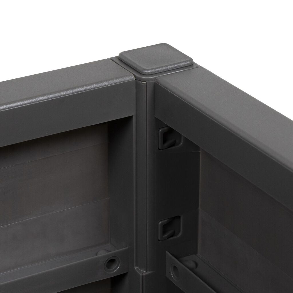 vidaXL Garden Planter in Dark Grey, 36x36x35 cm, made of PP