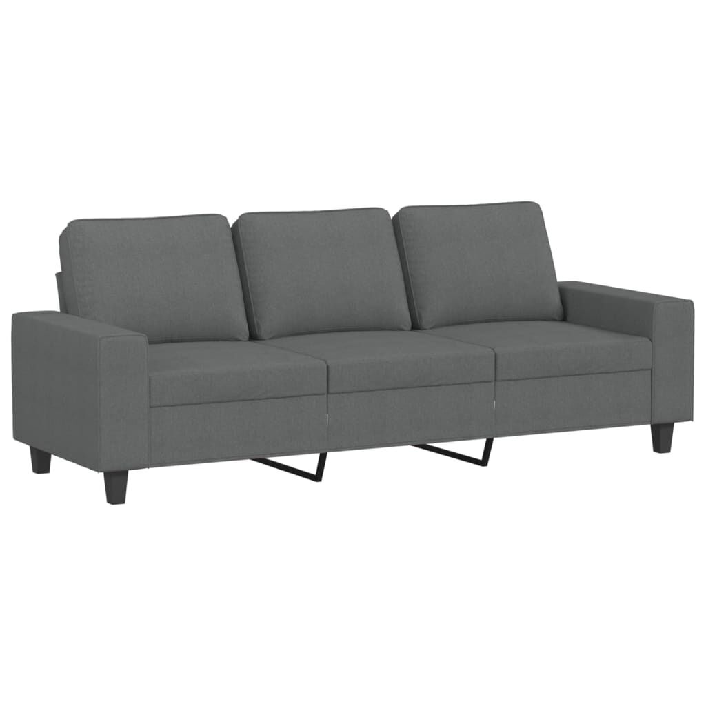vidaXL 3-Seater Sofa Dark Grey 180 cm Fabric