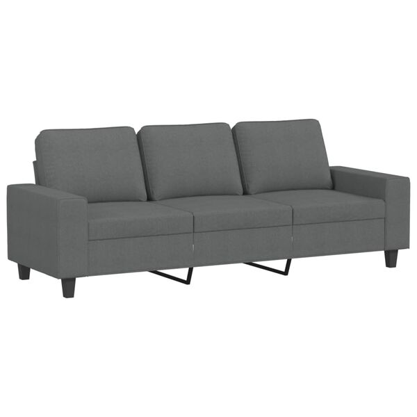vidaXL 3-Seater Sofa Dark Grey 180 cm Fabric