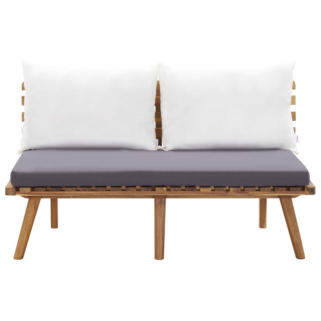 vidaXL 4 Piece Garden Lounge Set with Cushions Solid Acacia Wood