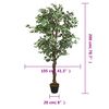 vidaXL Artificial Ficus Tree 1260 Leaves 200 cm Green