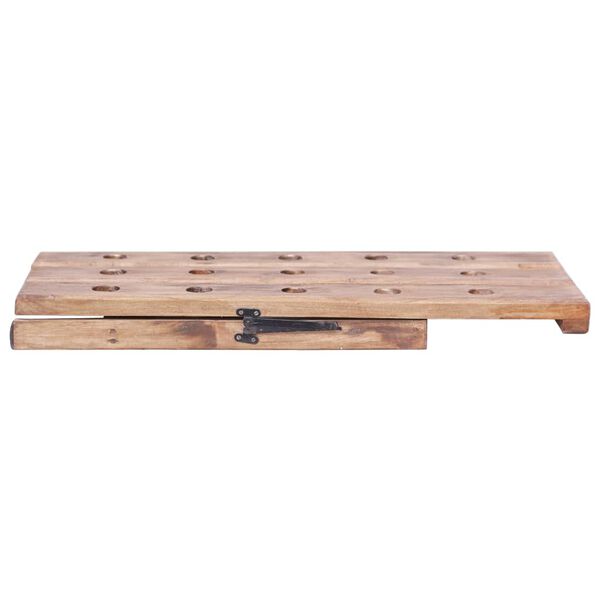 vidaXL Wine Rack for 15 Bottles 26x50x70 cm Solid Mahogany Wood