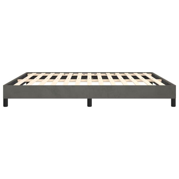 vidaXL Bed Frame without Mattress Dark Grey King Velvet (US Only)