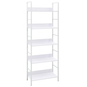 vidaXL 5-Layer Book Shelf White 60x27.6x158.5 cm Engineered Wood