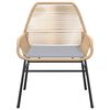 vidaXL 3 Piece Garden Dining Set with Cushions Brown Poly Rattan Glass