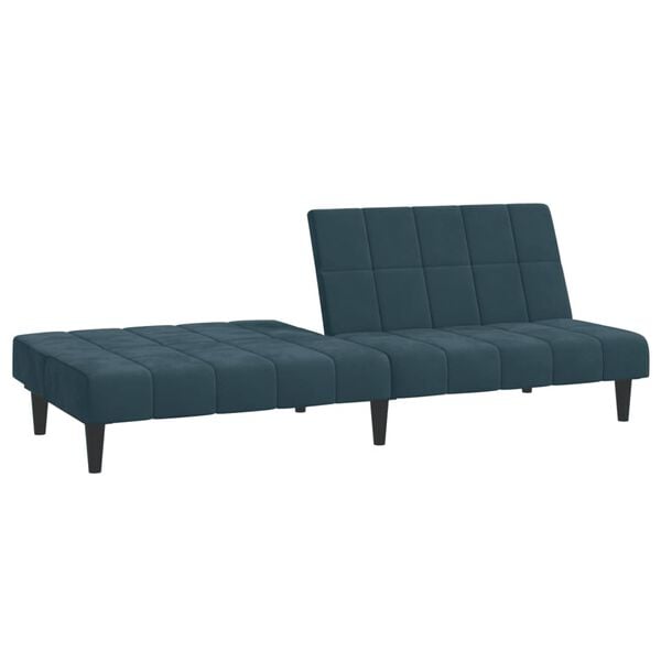 vidaXL 2-Seater Sofa Bed Black Velvet