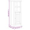 vidaXL 3 Piece Bathroom Furniture Set BERG White Solid Wood Pine