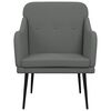 vidaXL Armchair Dark Grey 63x76x80 cm Fabric