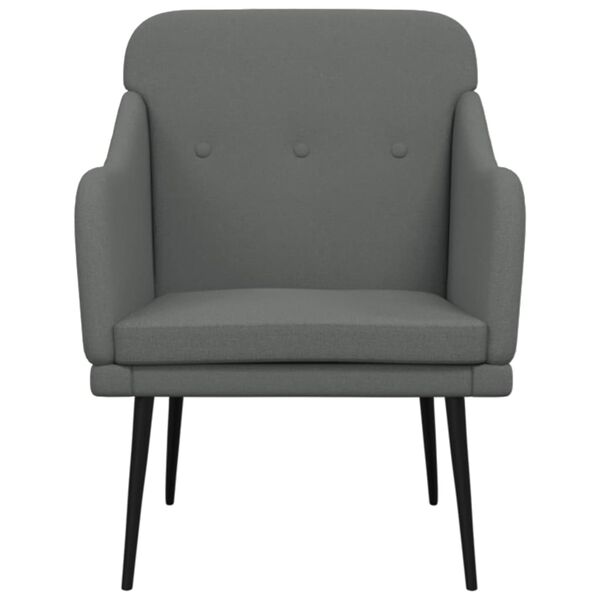 vidaXL Armchair Dark Grey 63x76x80 cm Fabric