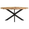 vidaXL Dining Table 160x90x75 cm Rough Mango Wood
