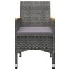 vidaXL 3 Piece Garden Dining Set Grey