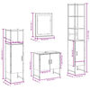 vidaXL 4 Piece Bathroom Cabinet Set Smoked Oak Engineered Wood