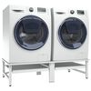 vidaXL Washing and Drying Machine Pedestal with Pull-out Shelves White