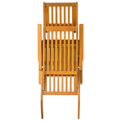 vidaXL Outdoor Deck Chairs with Footrests and Table Solid Wood Acacia