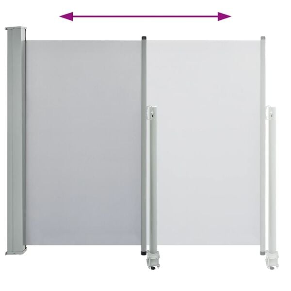 vidaXL Patio Retractable Side Awning 120 x 300 cm Grey