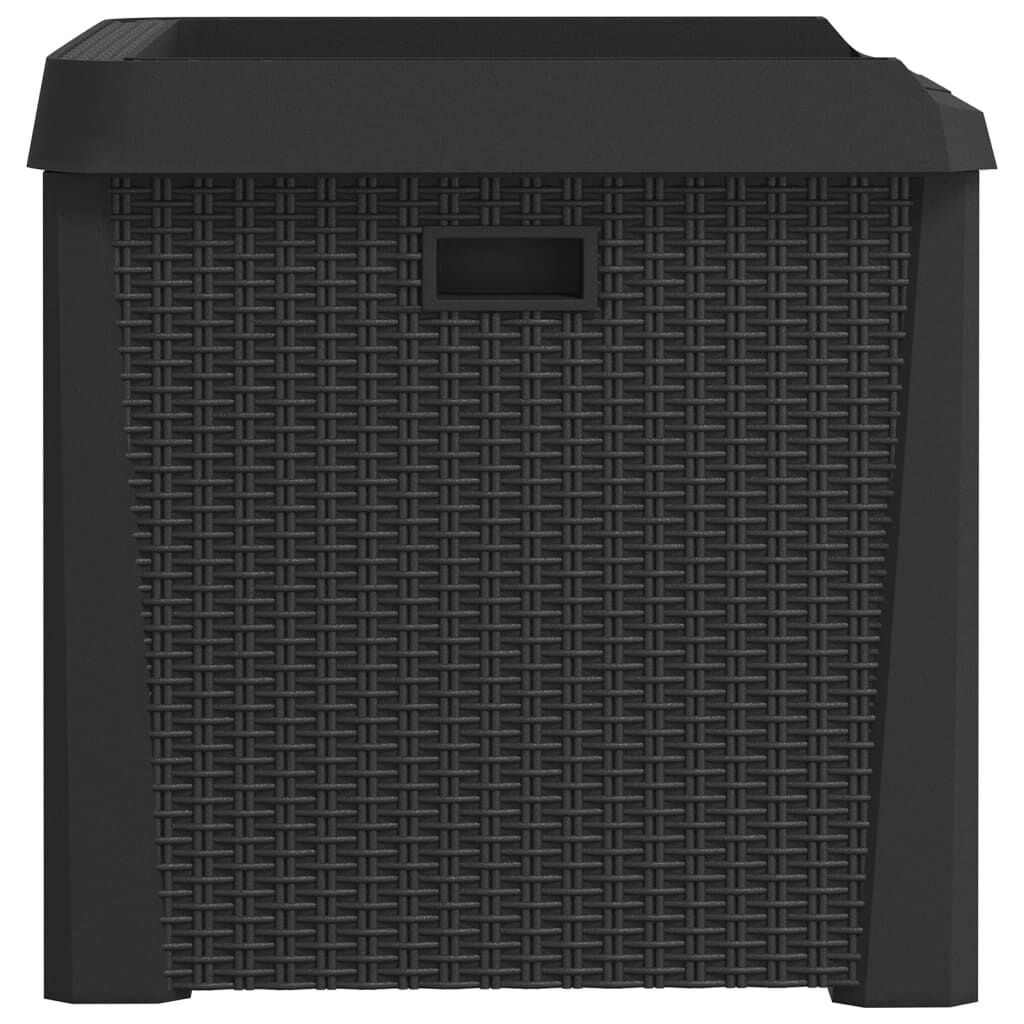 vidaXL Garden Storage Box Anthracite 125 L PP