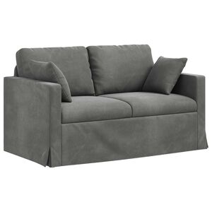 vidaXL Sofa Dark Grey 138 x 78 x 80 cm Velvet