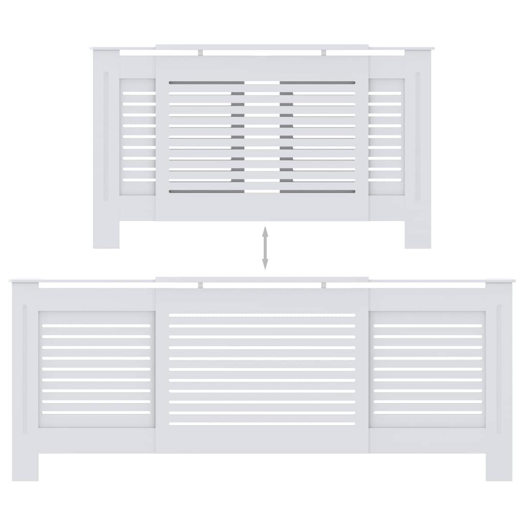 vidaXL MDF Radiator Cover White 205 cm