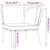 vidaXL 5 Piece Garden Lounge Set with Sand Cushions Steel