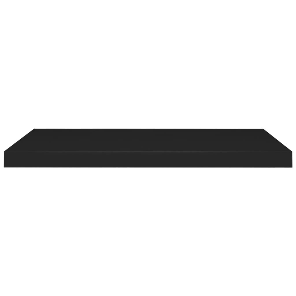vidaXL Floating Wall Shelf Black 80x23.5x3.8 cm MDF