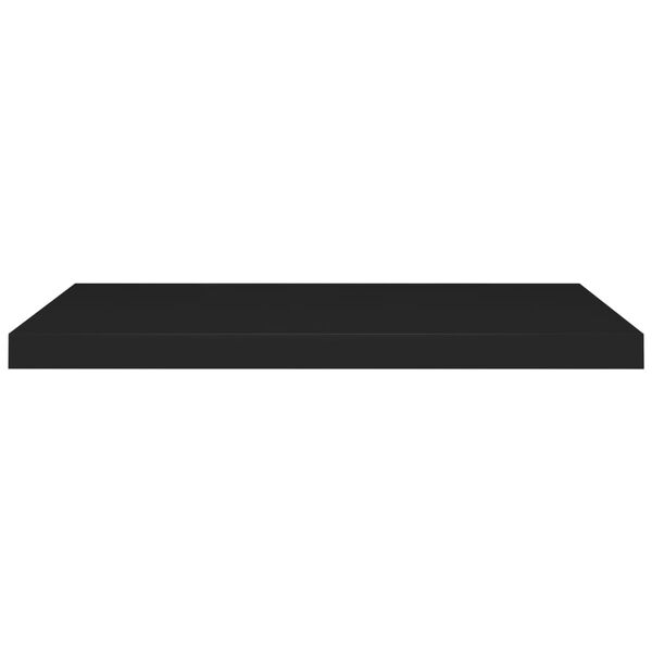 vidaXL Floating Wall Shelf Black 80x23.5x3.8 cm MDF