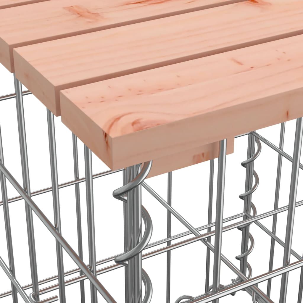 vidaXL Garden Bench with Gabion Basket Solid Wood Douglas