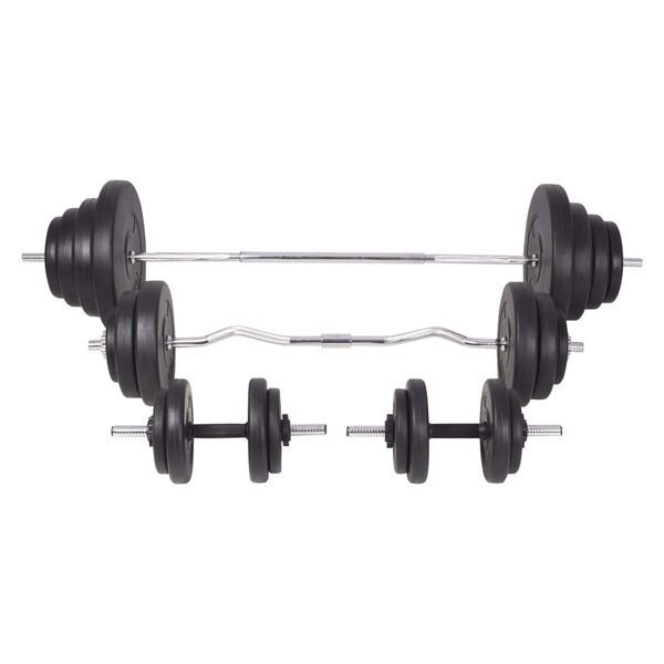 vidaXL Barbell and Dumbbell Set 120 kg