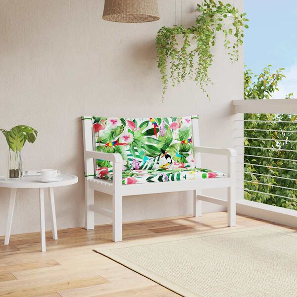vidaXL Garden Bench Cushions 2pcs Multicolour 100x50x7cm Fabric