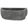 vidaXL Wall Hung Basin Grey (38-45) x (30-35) x 15 cm River stone
