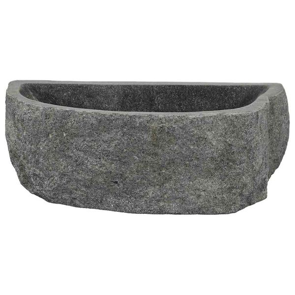 vidaXL Wall Hung Basin Grey (38-45) x (30-35) x 15 cm River stone