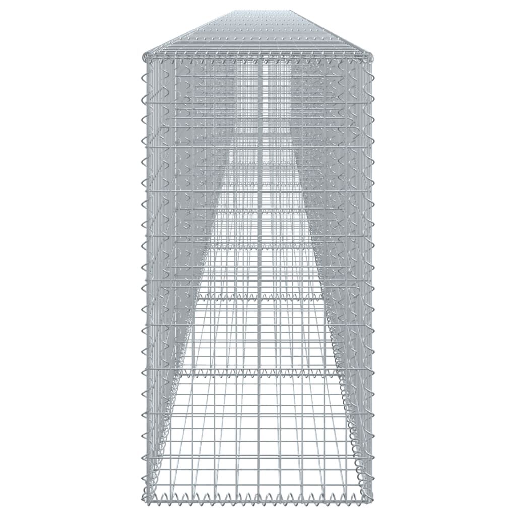 vidaXL Gabion Basket with Cover 900x50x100 cm Galvanised Iron